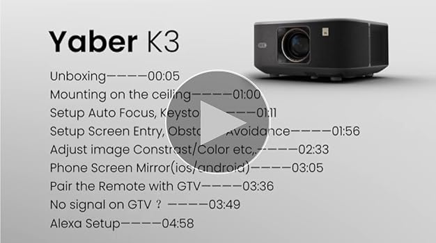 Yaber PROJECTOR K3 - Cinematic Experience with Smart Features