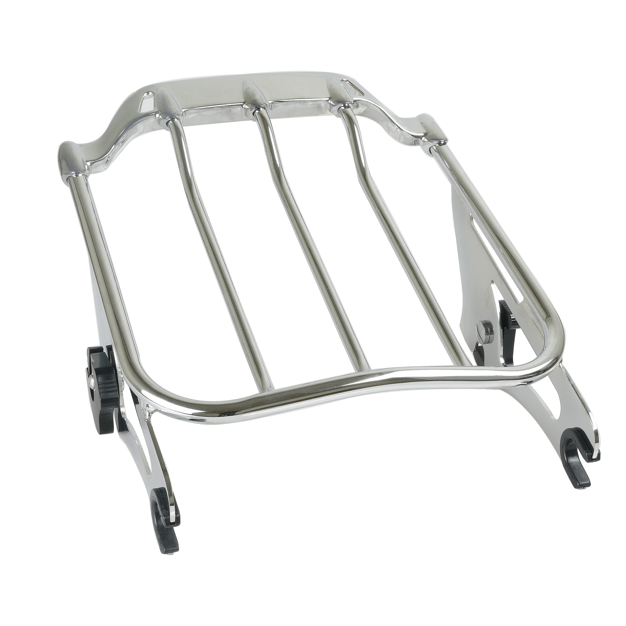 Two Up Air Wing Luggage Rack Detachable Mounting Rack Compatible for Harley Davidson Touring 2009-2023 Street Glide Electra Glide Road Glide Road King (Chrome)