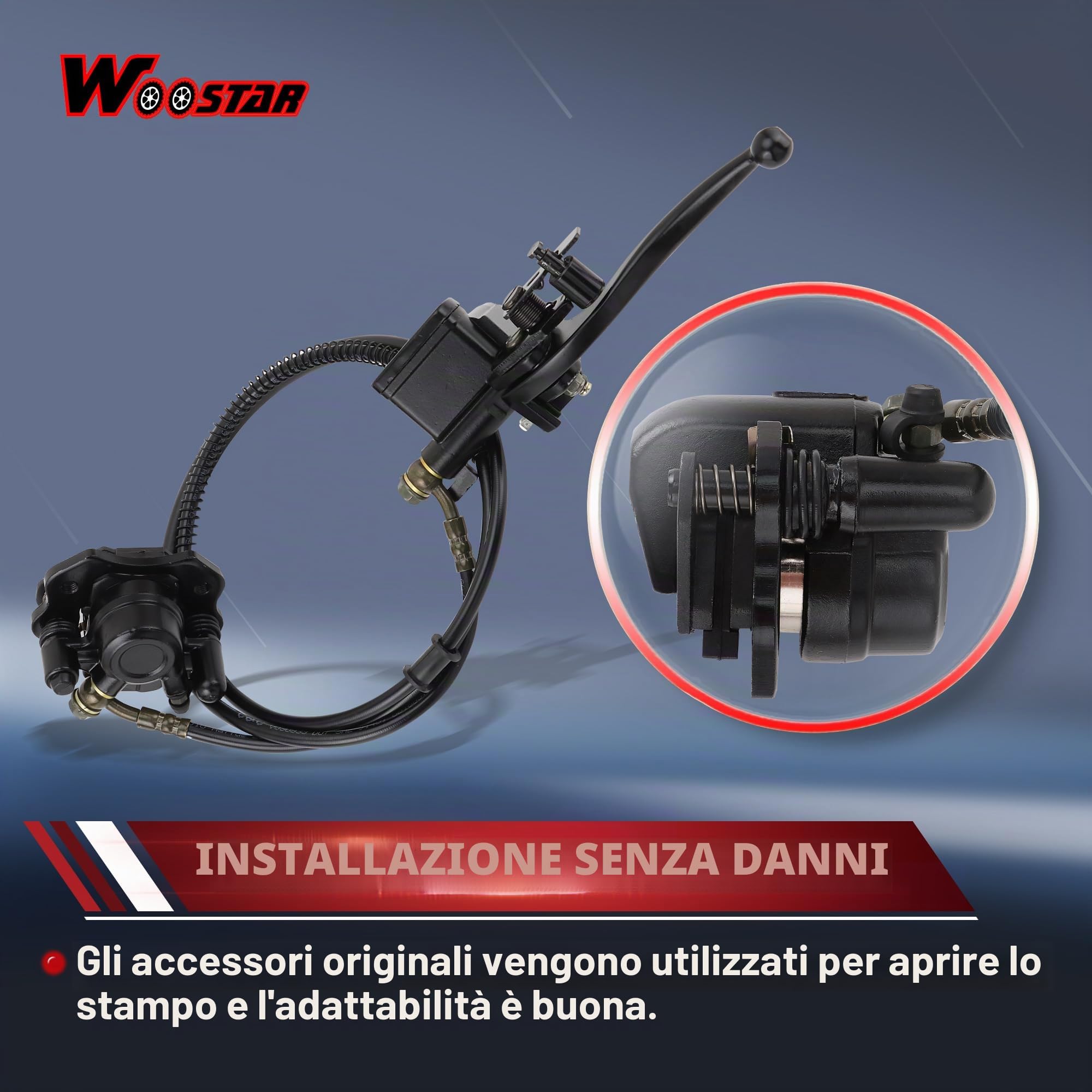WOOSTAR Sinistra Pinza del Cilindro Principale del Freno Idraulico Sostituzione per Taotao Sunl Baja 50cc 70cc 90cc 110cc 125cc 150cc 200cc 250cc Quad Cinese ATV