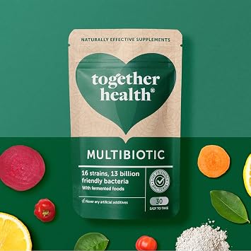 Multibiotic – Together Health – 36 Farm-Grown Fermented Foods - Multi Bacterial Strains with 13 Billion CFU – Vegan Friendly – Made in The UK – 30 Vegecaps