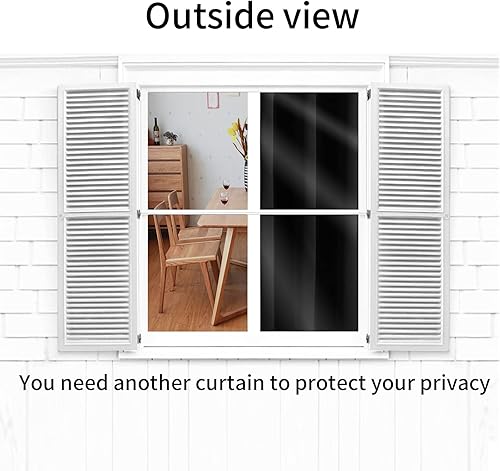 Miniatura 5 de Pickluc Juego de 2 paneles de cortinas opacas negras con ojales de 63 pulgadas de largo, cortinas de ventana con bloqueo de luz para sala de estar,