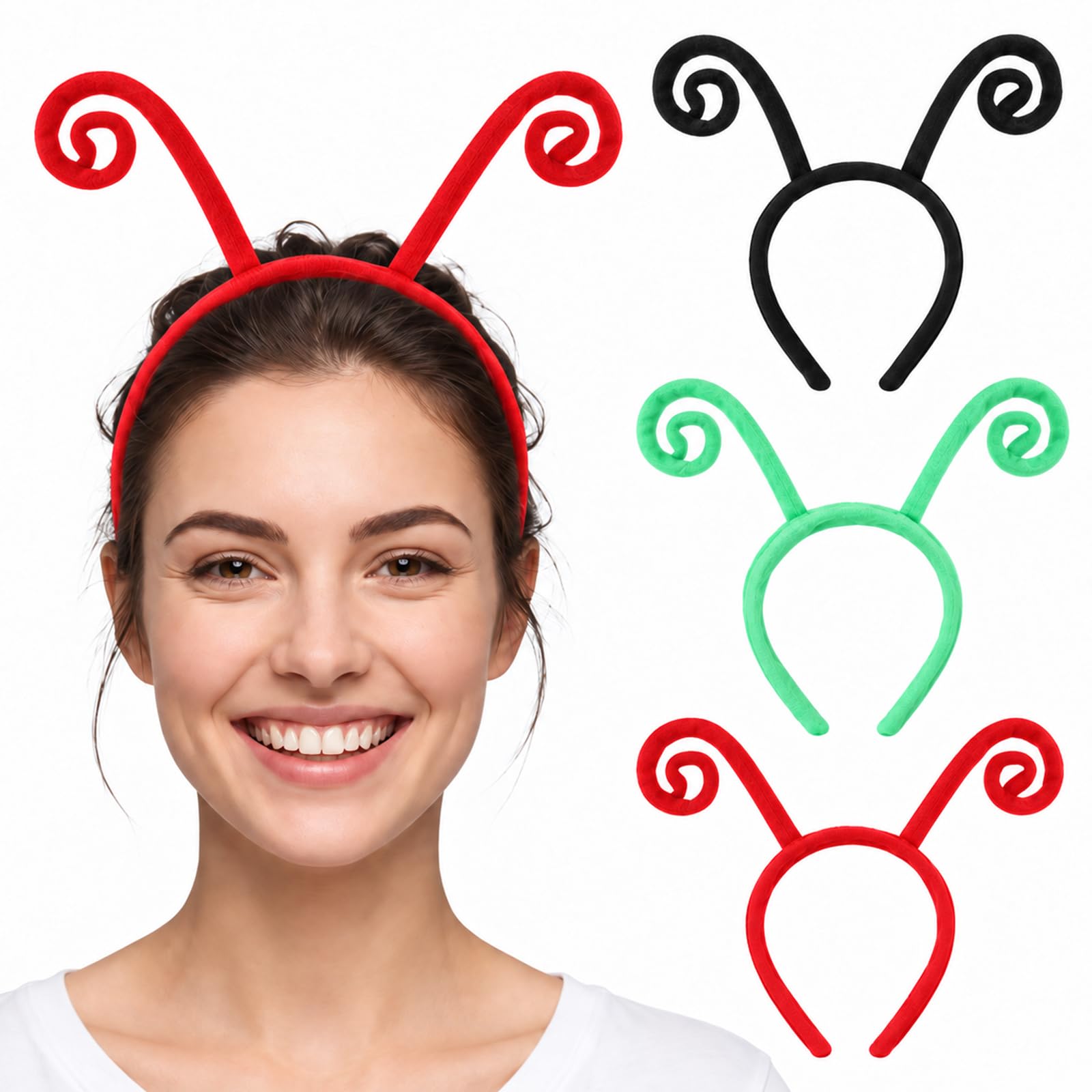 Avvchuy 3pcs Butterfly Headband, Ladybug Antenna for Cosplay Costume