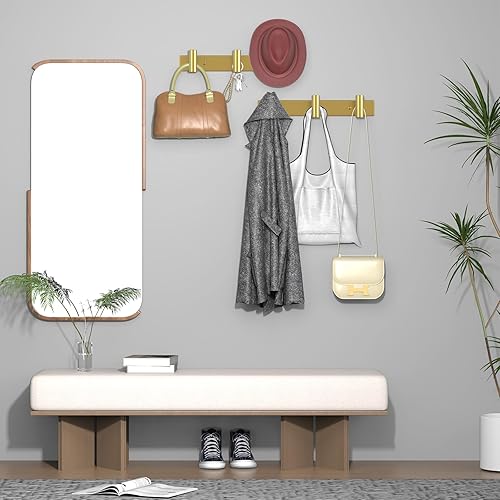 Vista 114 de VAEHOLD - Ganchos de pared para colgar abrigos, perchero con 6 ganchos dobles para colgar toallas, sombreros, batas, bolsas y llaves, para baño