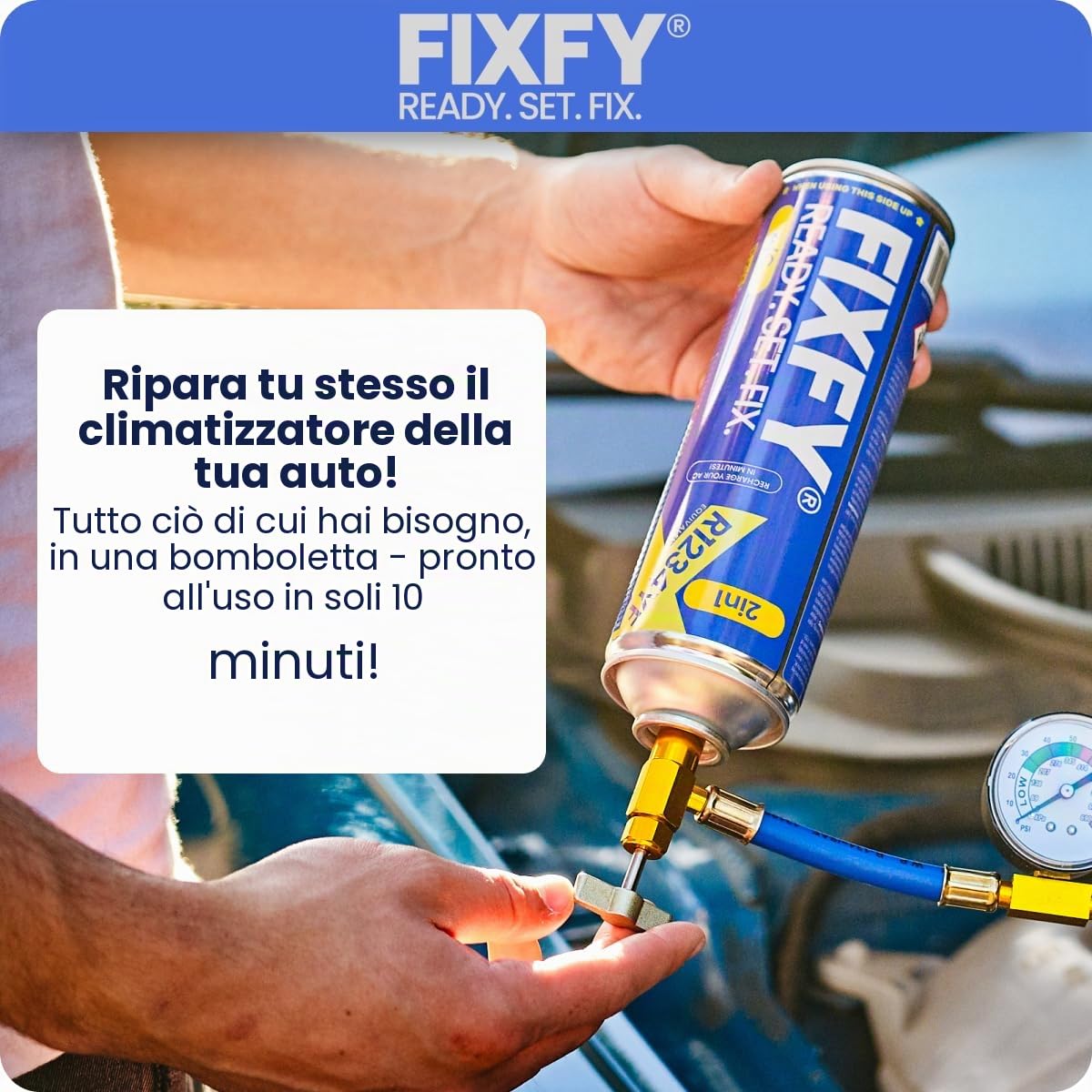 2 in 1 – 2 X R134a Cambio Gas con Olio – Set per condizionatori d'aria 2 X 500 ml, Auto riempimento del condizionatore d'aria in auto 1995-2016