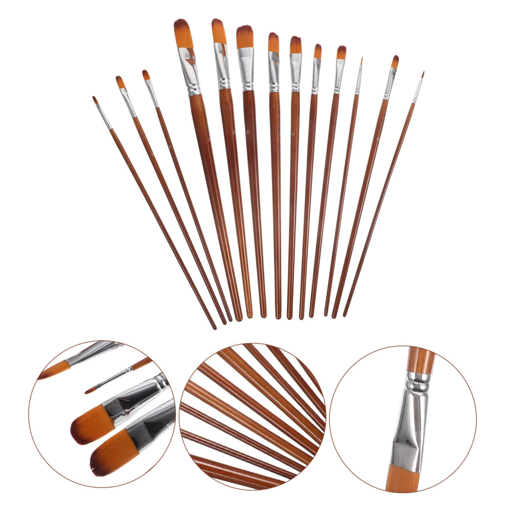 STOBOK 26stücke Teiliges Nylon-pinselset Für Künstler Wasserfarben Gouache Professionelle Malutensilien Für Anfänger Studenten Leicht Tragbar Feinste Details Für Präzises Arbeiten