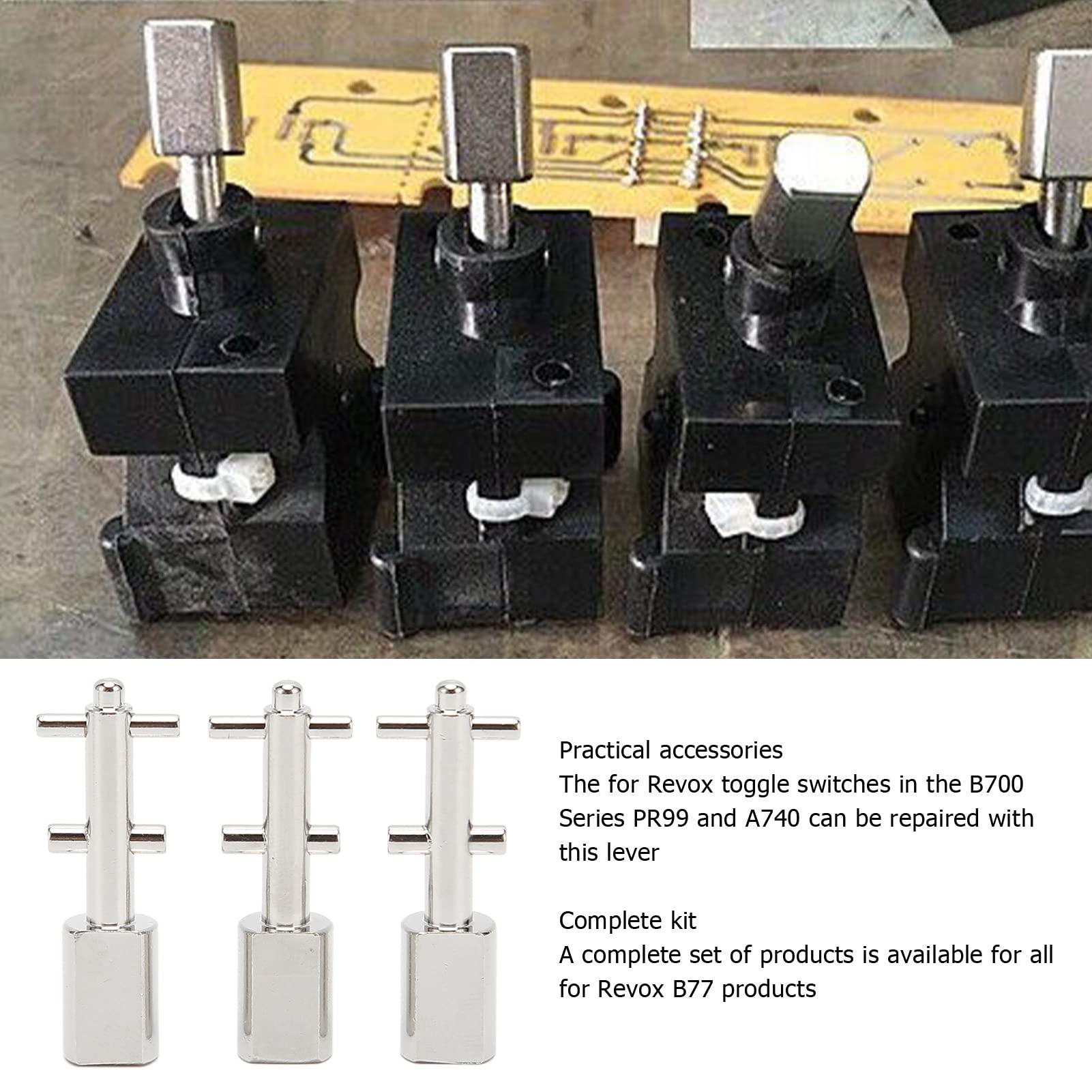 3pcs Interrupteurs à Bascule Robustes Mat pour B77 B710 et