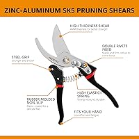 Vista 3 de Pruning Shears, 8.5" Professional Garden Shears, SK5 Steel Hedge Clippers, Garden Clippers Handheld, Heavy Duty Garden Scissors Tools, Pruning