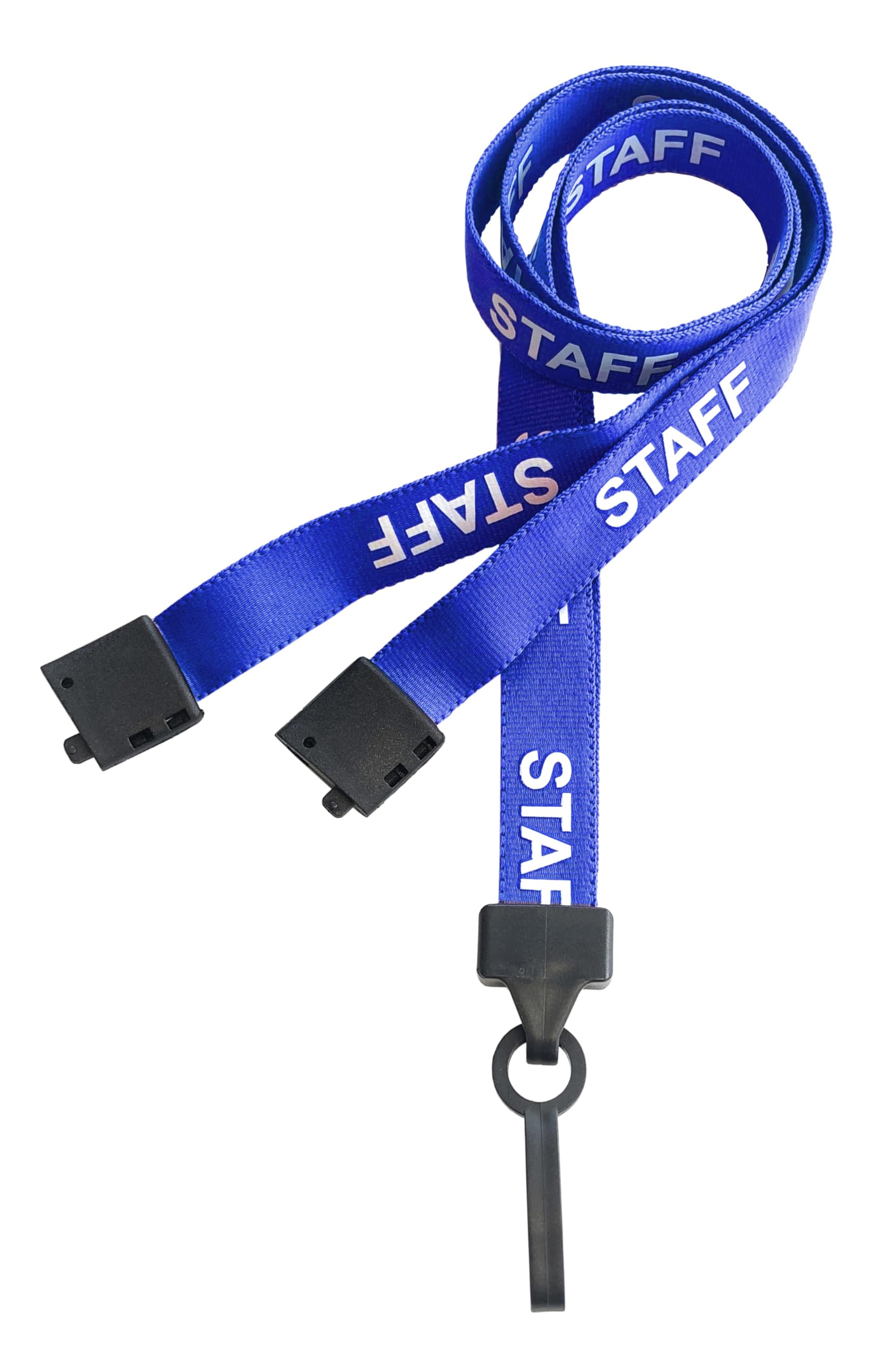 PCL Media ltd® Blue Staff Neck Strap Lanyard ID Card Holder with Plastic Clip and Safety Breakaway Catch - (Pack of 25) Staff Lanyard