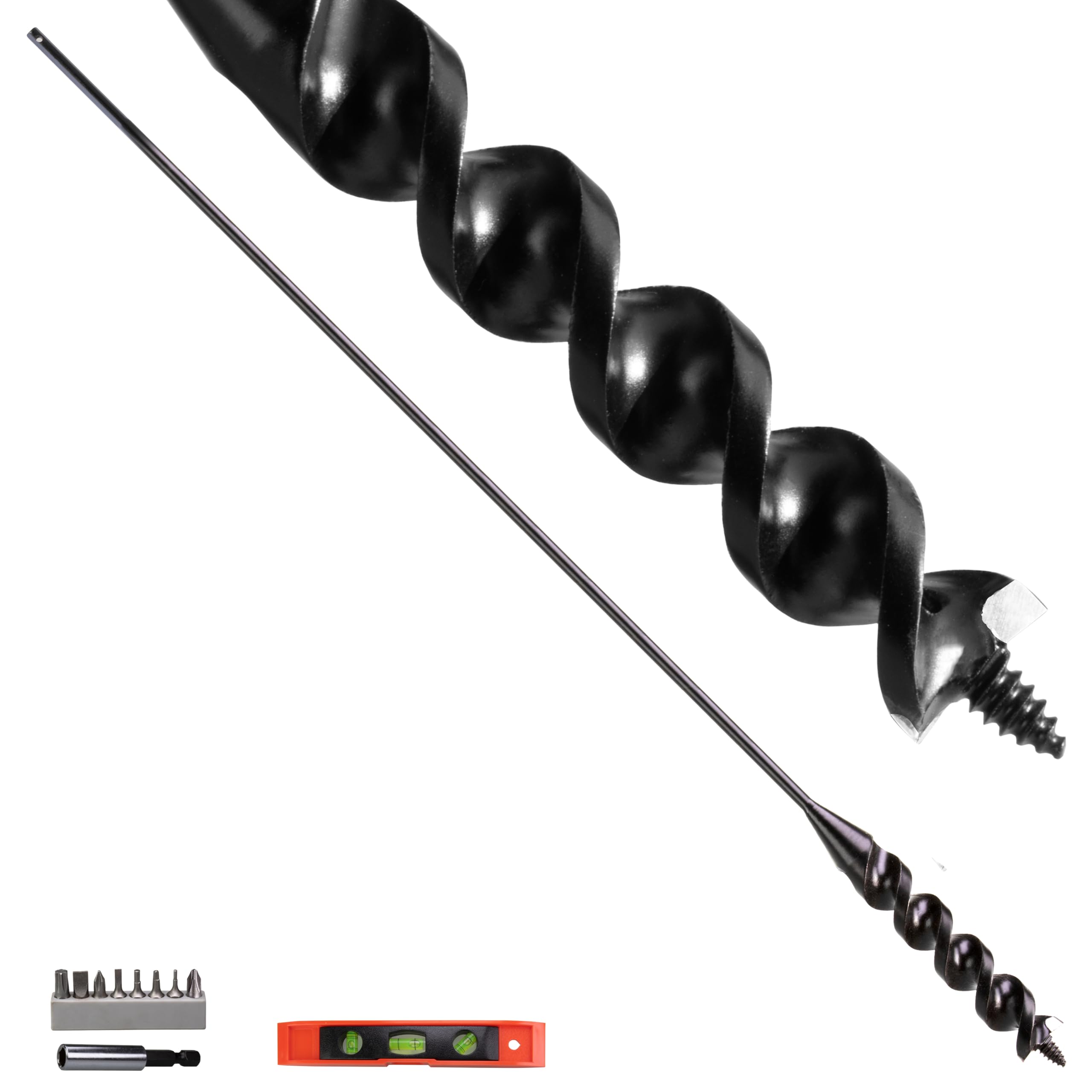 WOWSUPM Flex Installer Drill Bit Fish Bit Self Screw Point for Pulling Line Through Tight Spaces 9/16 in. x (3 FT) 36 in. C