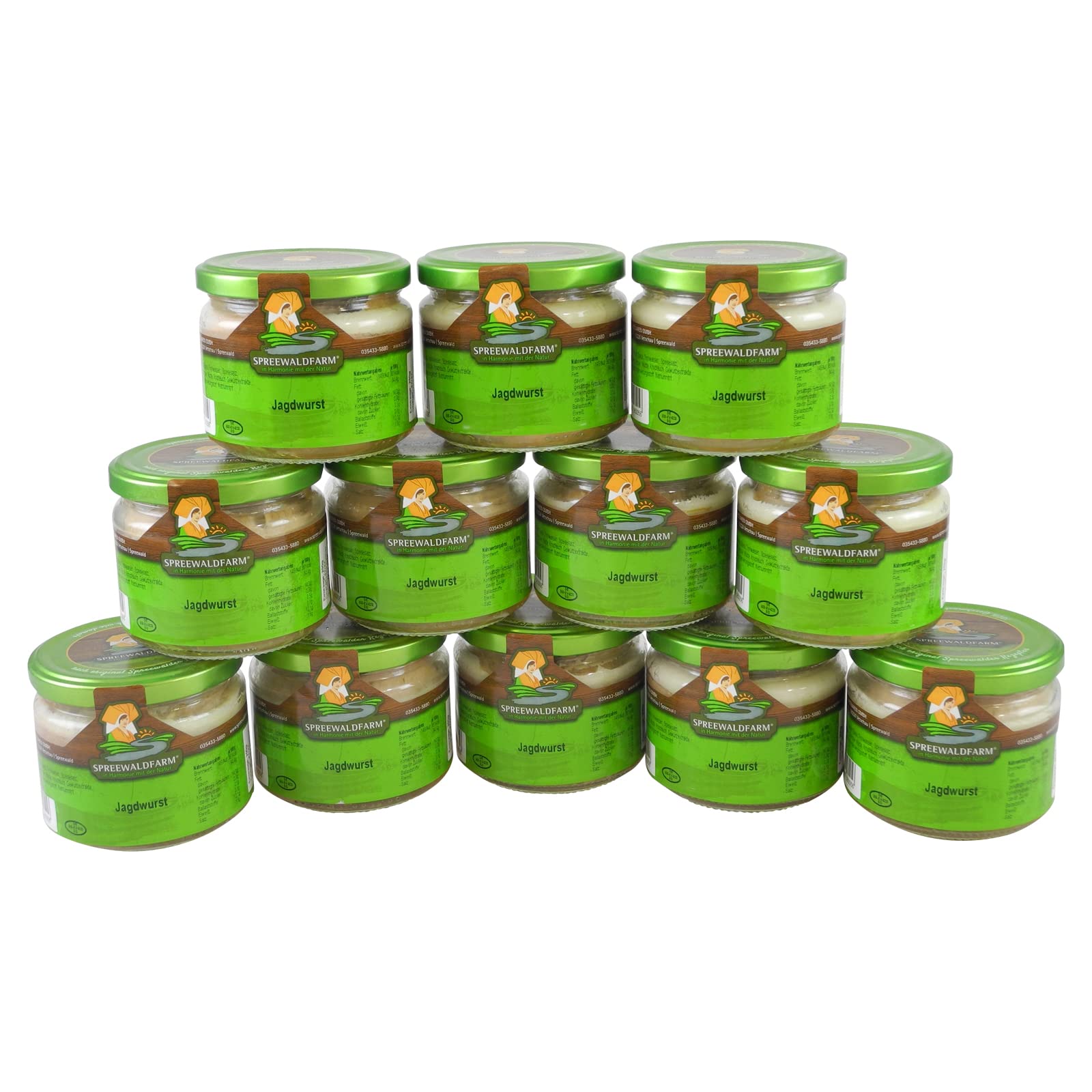 Original Spreewälder Jagdwurst 12er Pack (12 Gläser à 250 g)