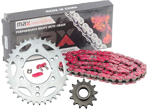 Kit de cadena y piñón estándar para Polaris 400Scrambler 2x 44x 4200020012002, Rojo