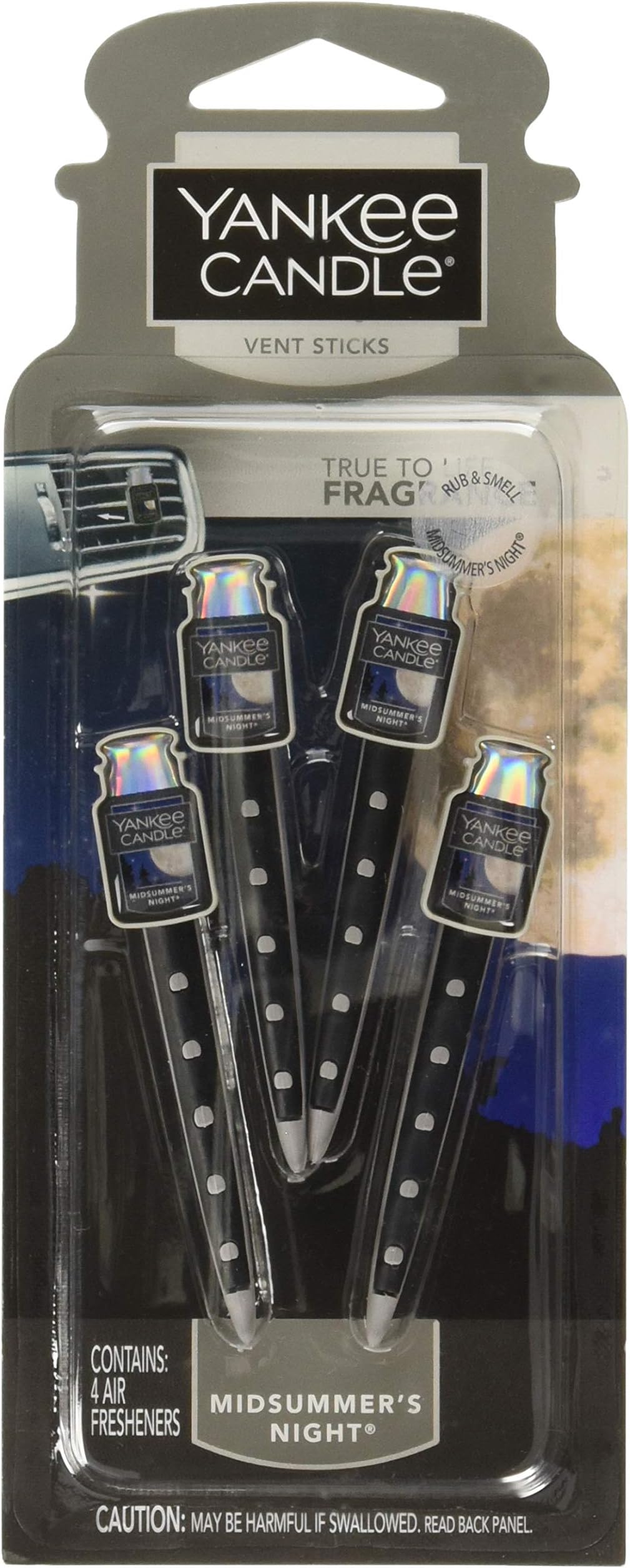 Yankee Candle Car Freshener Vent Stick Midsummers Night, 2
