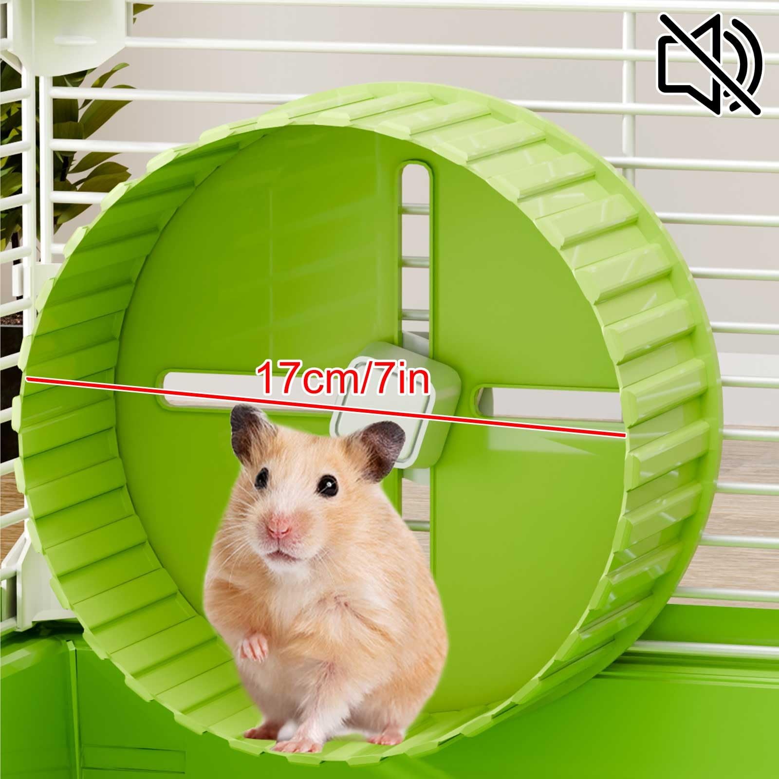 Gabbia Portatile per Criceti, Cage Hamster e Habitat, Gabbia per Ratti con Accessori per Criceti, tra Cui Ciotola per Cibo, Gabbia per Piccoli Animali(Green)