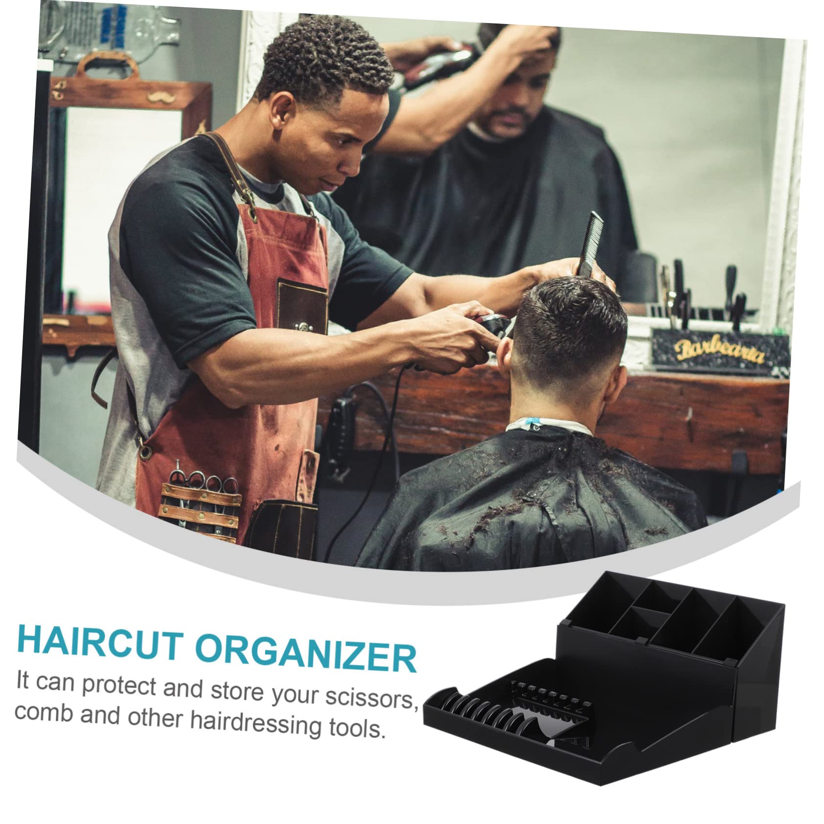 1ensemble Organisateur De Salon Professionnel Support De Ciseaux Et Peignes Avec Plateau De Rangement Pour Coiffeurs Et Barbier