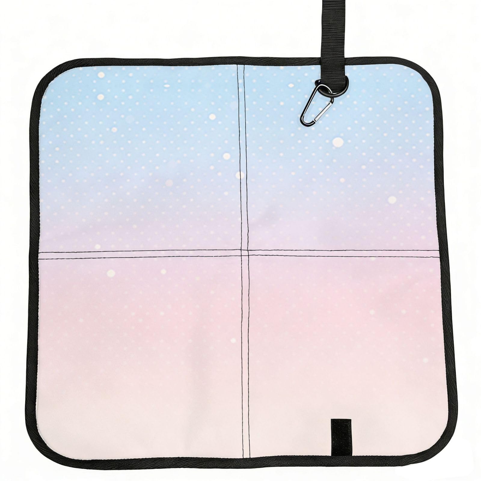 DUYIOKH Pastel Sparkle Print Foldable Portable Seat Cushion for World Cup Games, Camping and Outdoor Activities