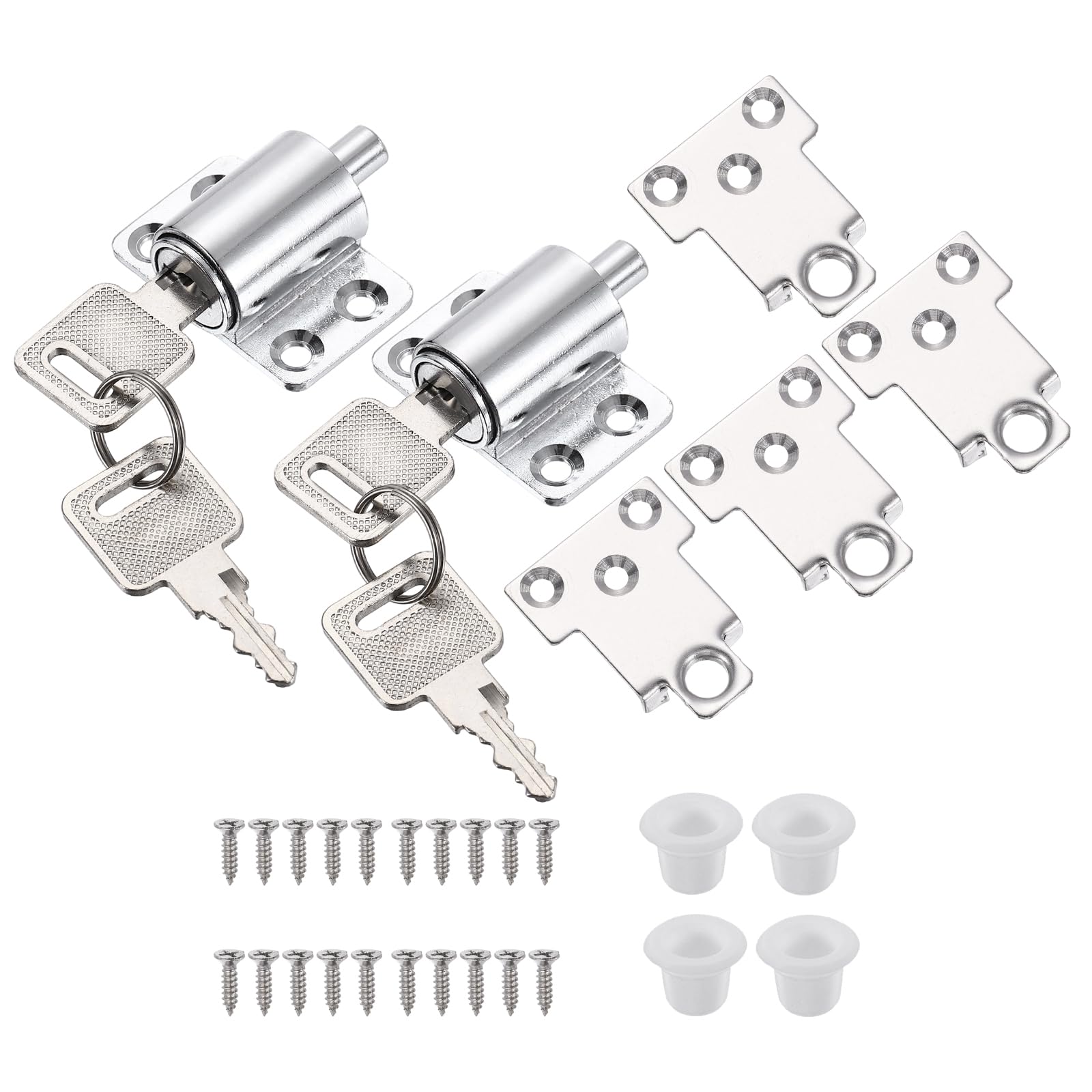 PATIKIL 2pcs Sliding Door Window Lock for Horizontal Sliding Windows Door