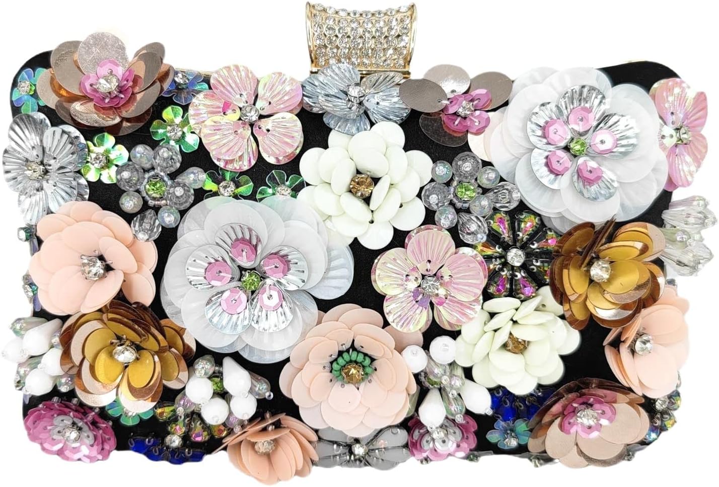Chic Flower Clutch Purse for Women Formal Bridal Wedding Party Handbag Flower Evening Bags