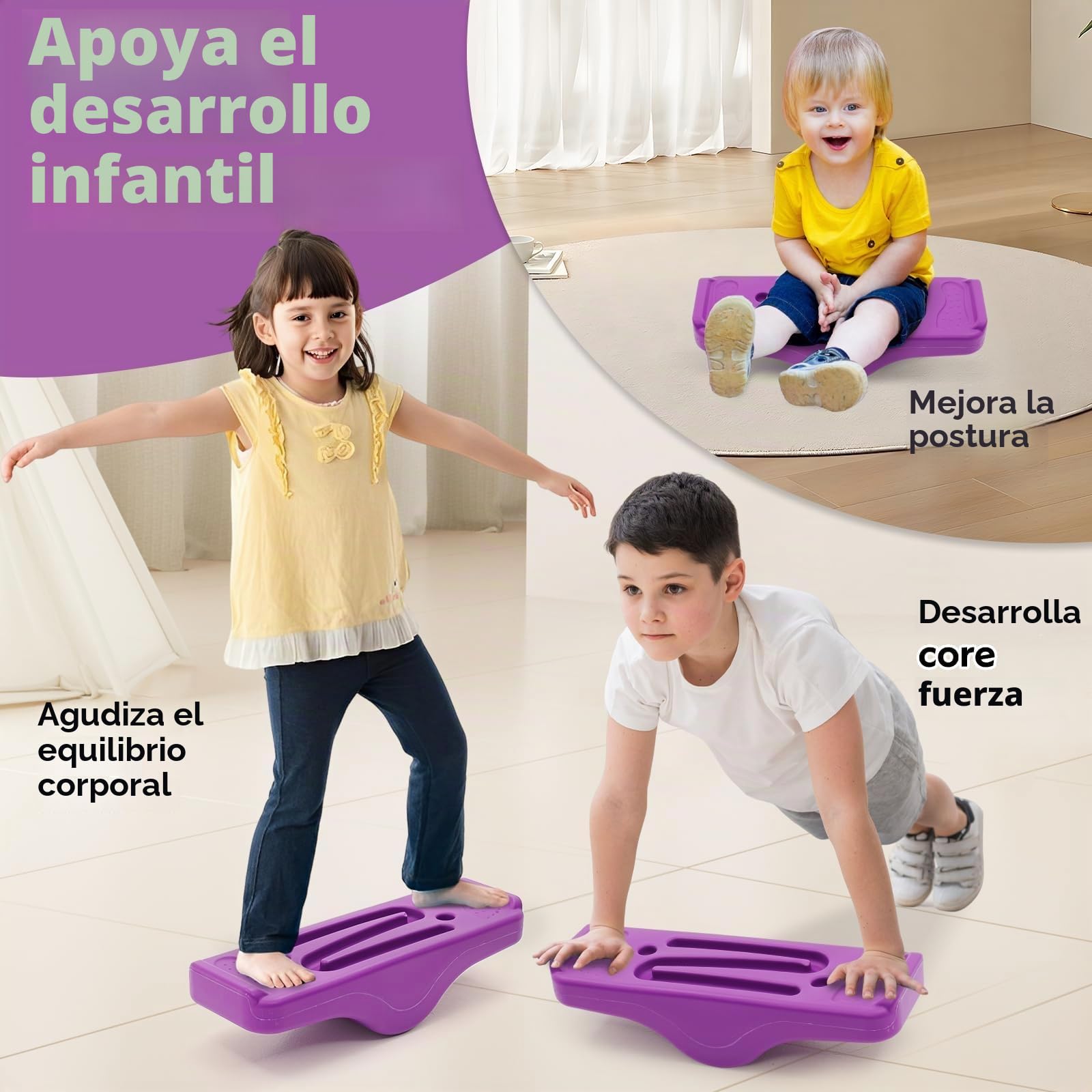 Tabla Curva Montessori niños，Tabla de Equilibrio Montessori Niños Balance Board Bebe Juguetes