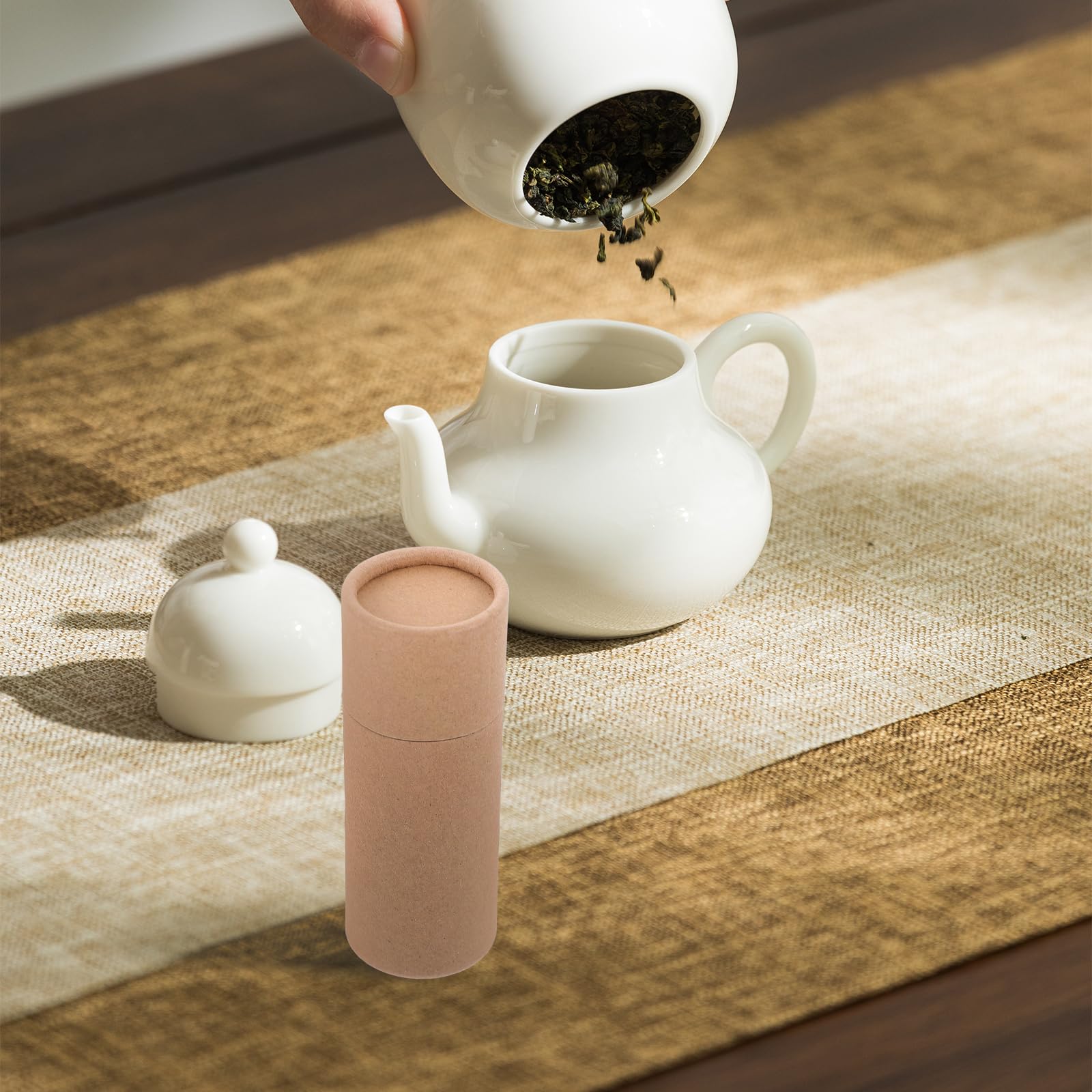 OUNONA 10Pcs Tubos De Papel Kraft Para Té Dulces Y Aromaterapia Cajas De Regalo Redondas Ecológicas De 10.8X4.1Cm Contenedores Portátiles Para Embalaje