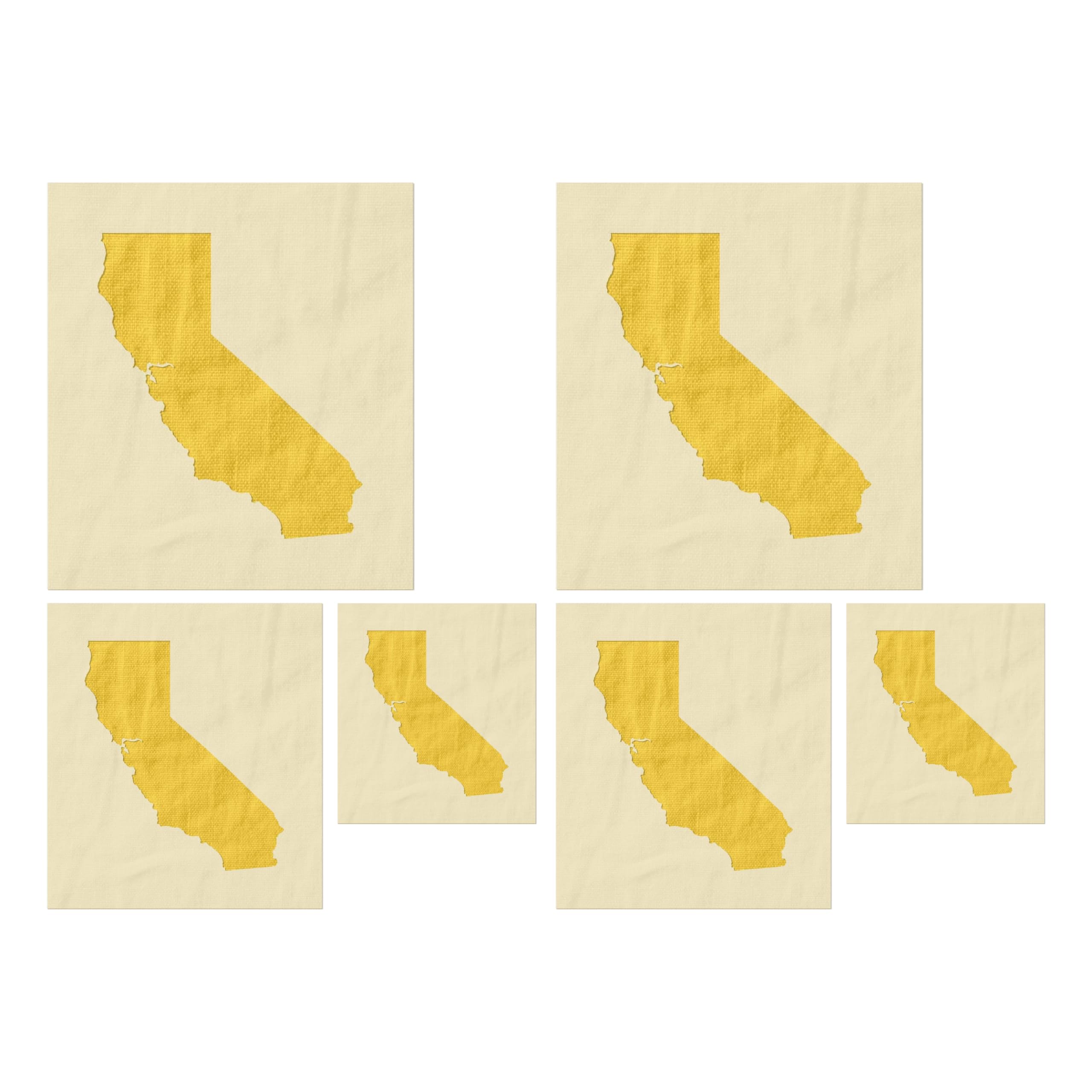 Stencil Stop California State Shape Stencil - Wielokrotnego użytku do projektów DIY, malowania, rysowania, majsterkowania - 14 milionów plastiku mylarowego (5,1 cm, 7,6 cm i 10 cm, 2 każdy)