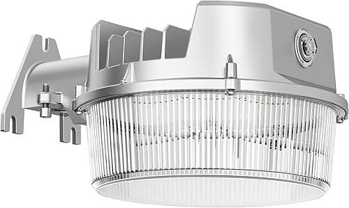 CINOTON Luz LED de granero, iluminación exterior del atardecer al amanecer, 70 W, 8400 lm, 5000 K, luz de inundación de seguridad exterior con