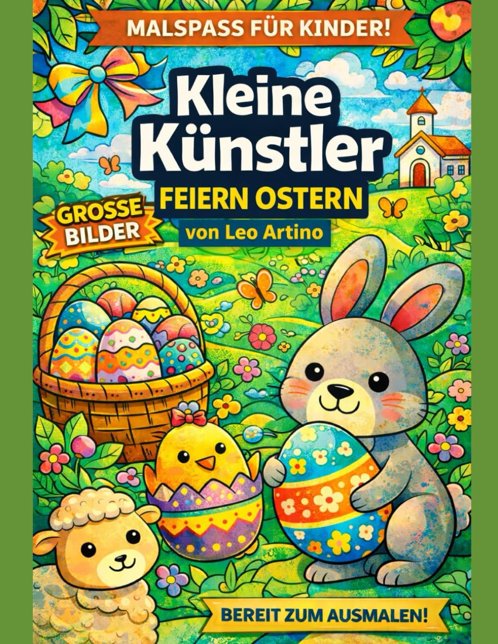 Kleine Künstler feiern Ostern: Ein liebevolles Oster-Ausmalbuch für Kinder von 3-6 Jahren - große Bilder, einfache Motive & Malspaß (Kleine Künstler Malbuchserie)
