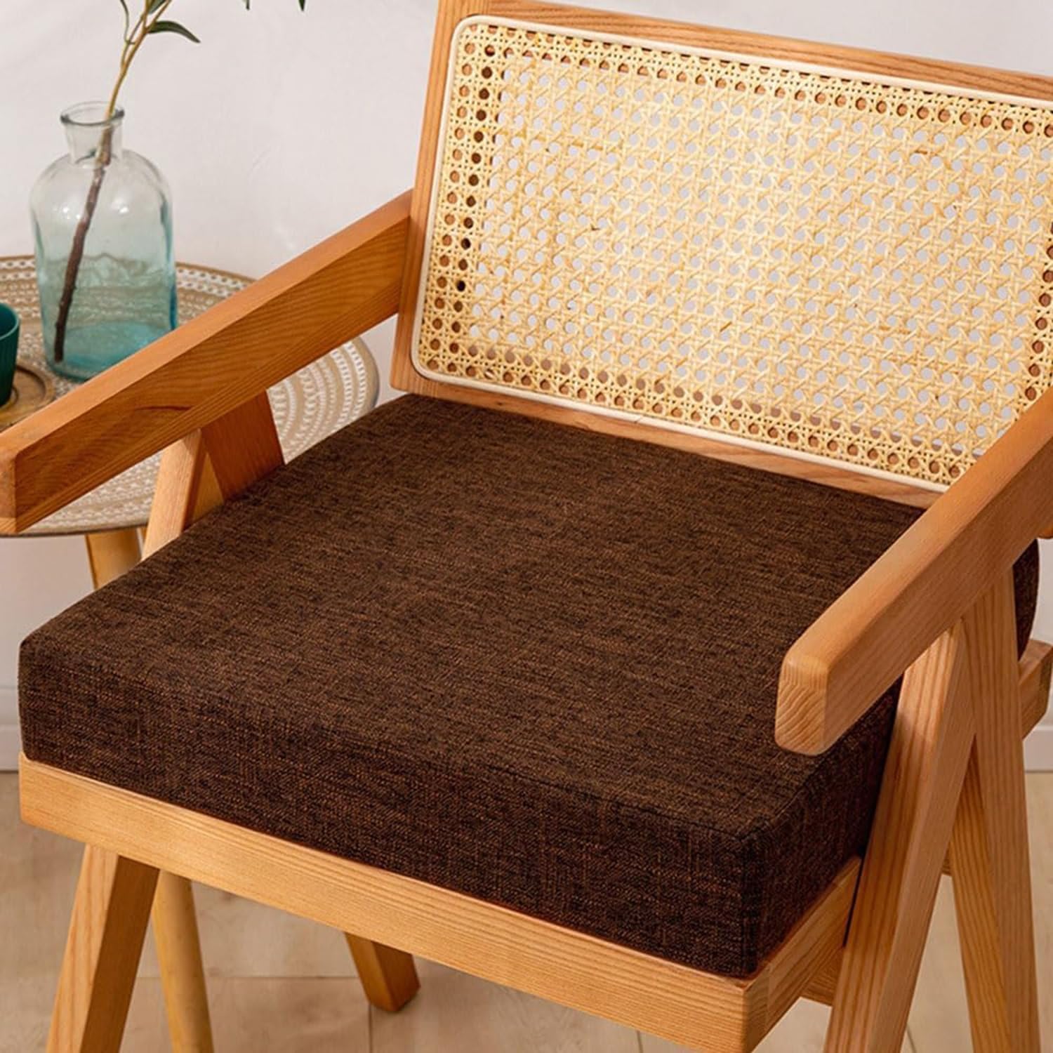 Hoowarm Chair Cushion Kitchen, Memory Foam Chair Pads, 25/28/30/35/40/45/50/55/60cm Non-Slip Chair Pads，Outdoor Indoor Seat Cushion, Removable for Dining Office Garden Chair(Colour13,25x25x8cm)