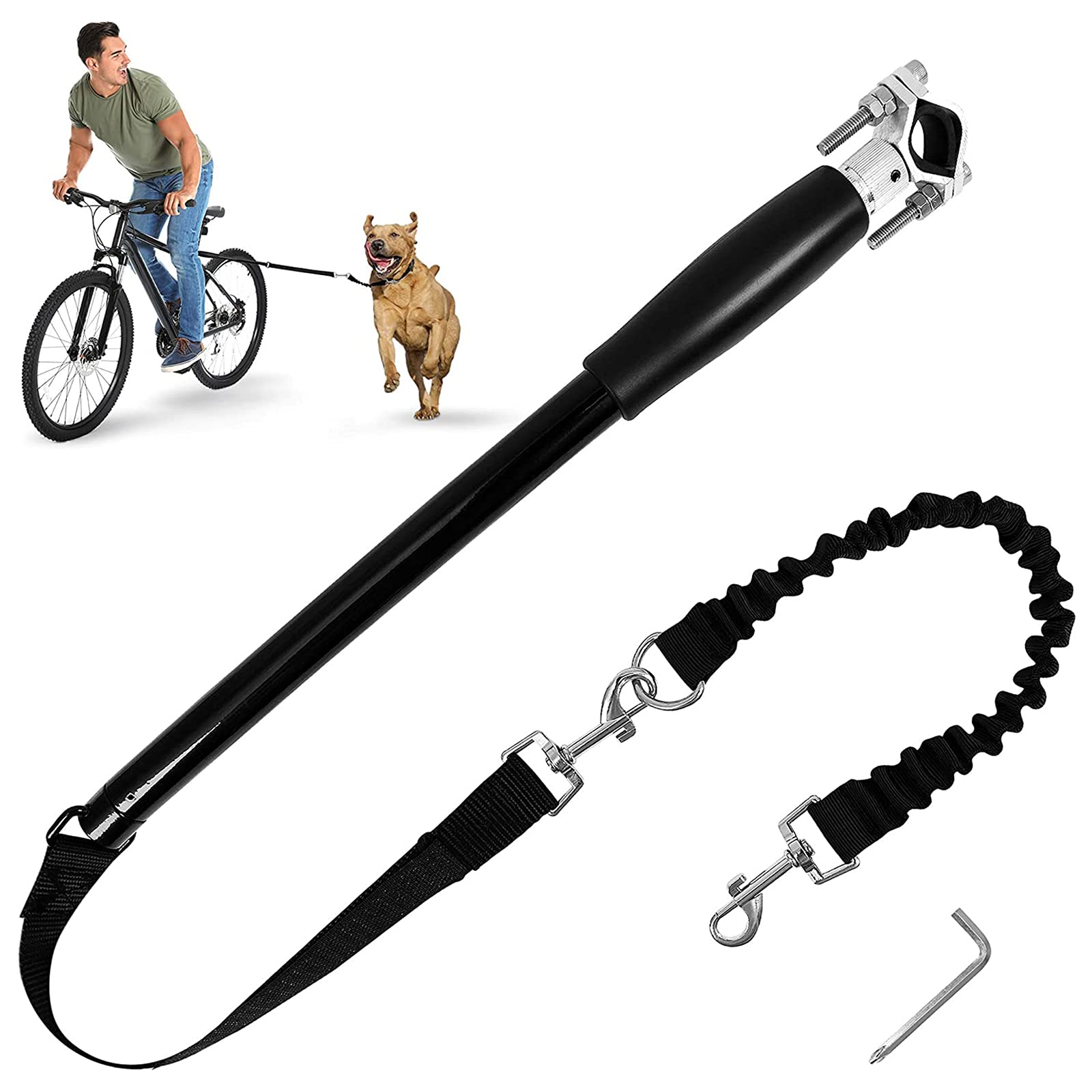 Guinzaglio per Bicicletta per Cani Guinzagli Mani Libere per Cani Guinzaglio per Cani per Biciclette Guinzaglio per Addestramento per Animali Domestici Guinzaglio da Jogging per Cani