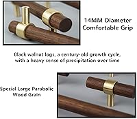 Vista 3 de Cajón de 11.02 pulgadas/11.024 in de latón nogal armario de cocina hardware tirador tirador distancia de agujero ajustable con tornillo, 4