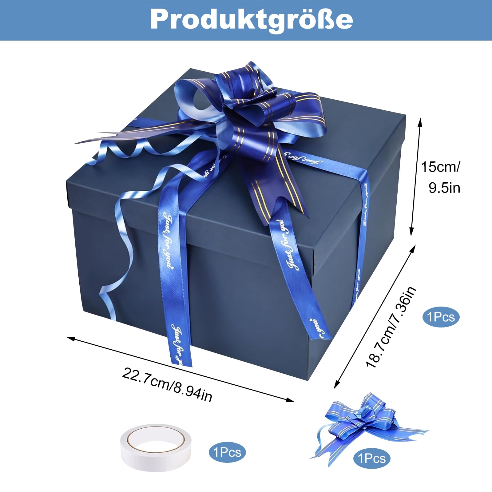 5-warstwowe kreatywne pudełko na prezent eksplozja, DIY ręcznie robione pudełko niespodzianki, pudełko na prezent urodzinowy z taśmą klejącą na Boże Narodzenie, urodziny, rocznicę, Walentynki, prezent
