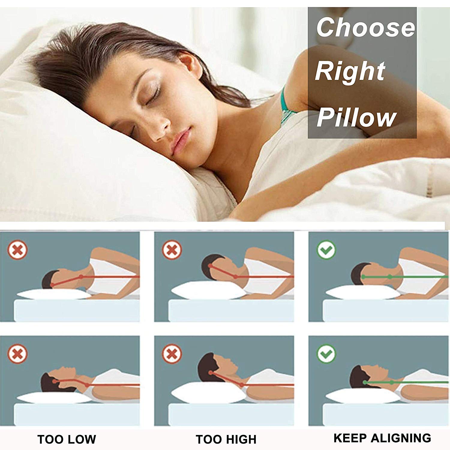 HONEYFEEL® Indian Made No.1 Standard Pillow 40% Down 60% Kudos Fiber Balls Mimic Premium Sleeping (Set of 1) 18 x 27 in 4