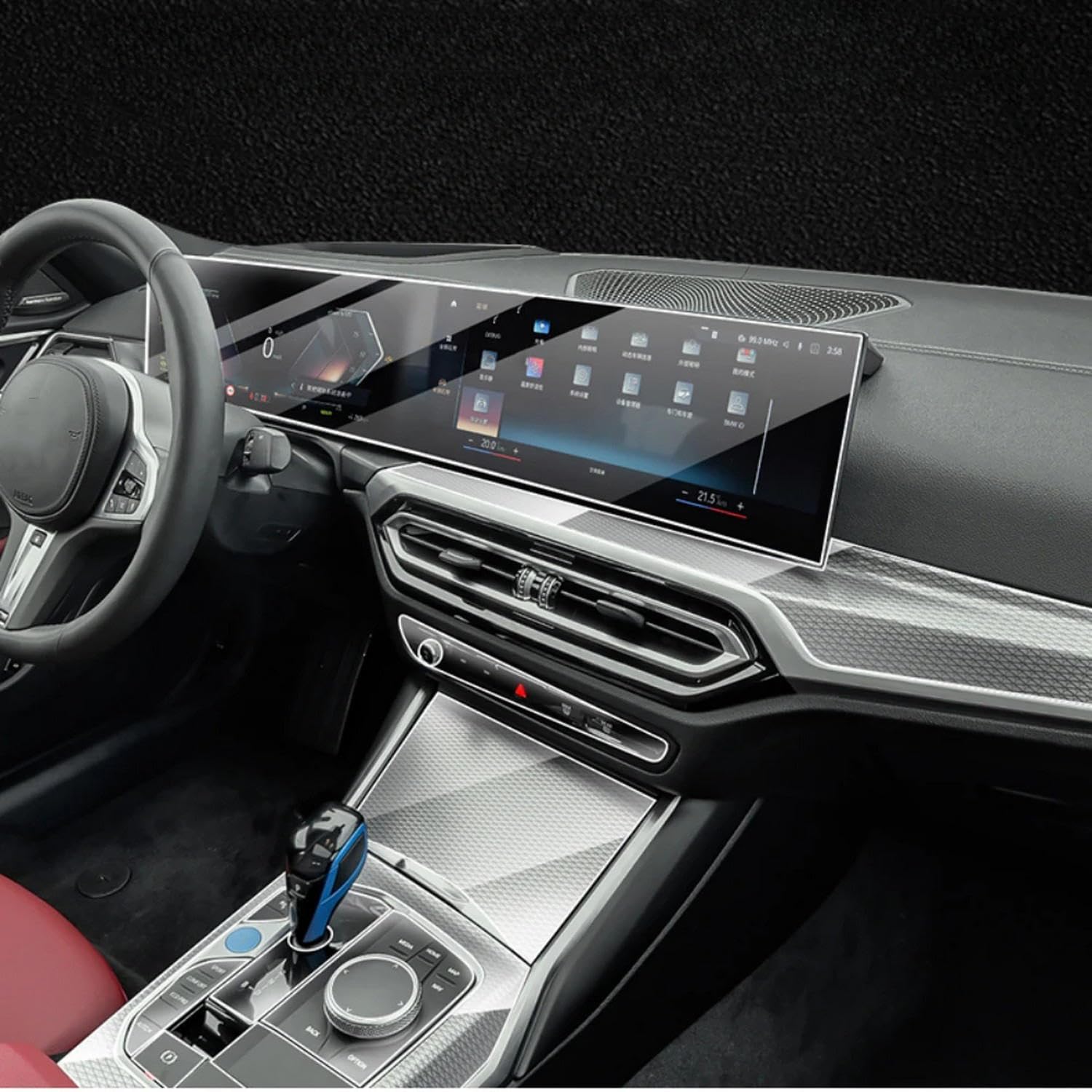Panneau de vitesse de voiture de console centrale BMW M3 G80 film TPU