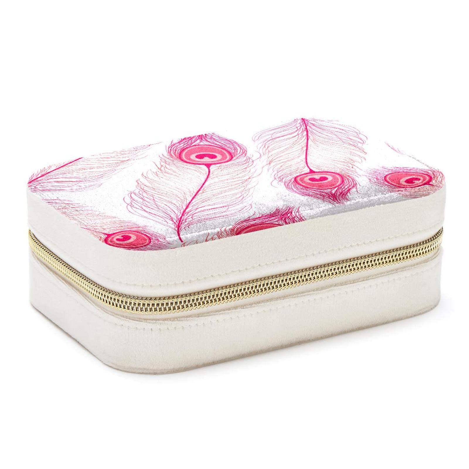 Fini les colliers emmêlés grâce à cette boîte à bijoux portable pour voyage rose