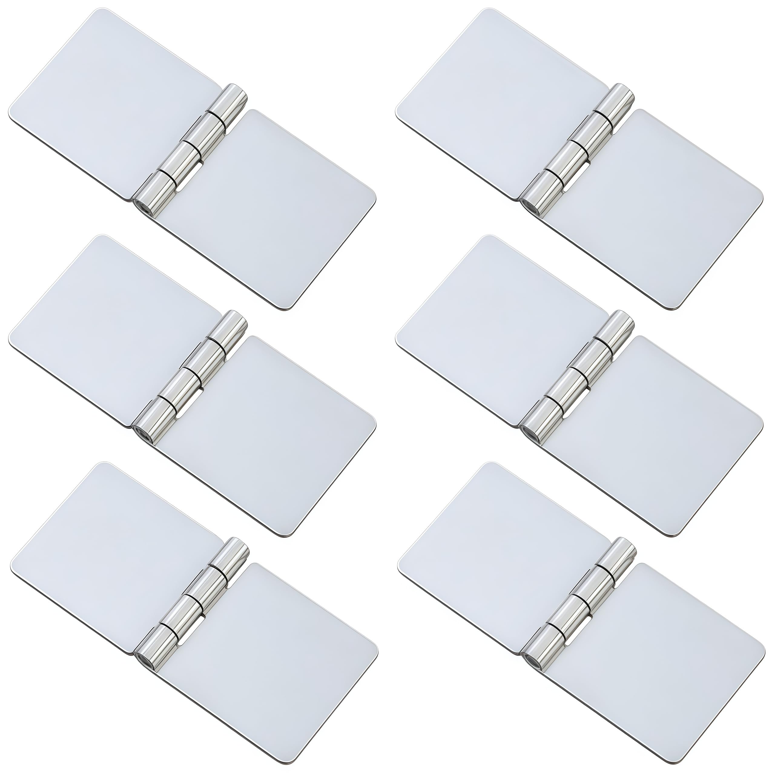 Vbnexyr Regular Door Hinges 6 Pack Of 270° Stainless Steel Folding Cabinet Door Hinges Suitable For Wooden Crates Doors Windows And Diy Projects 36 * 80 * 1.2Mm No Holes