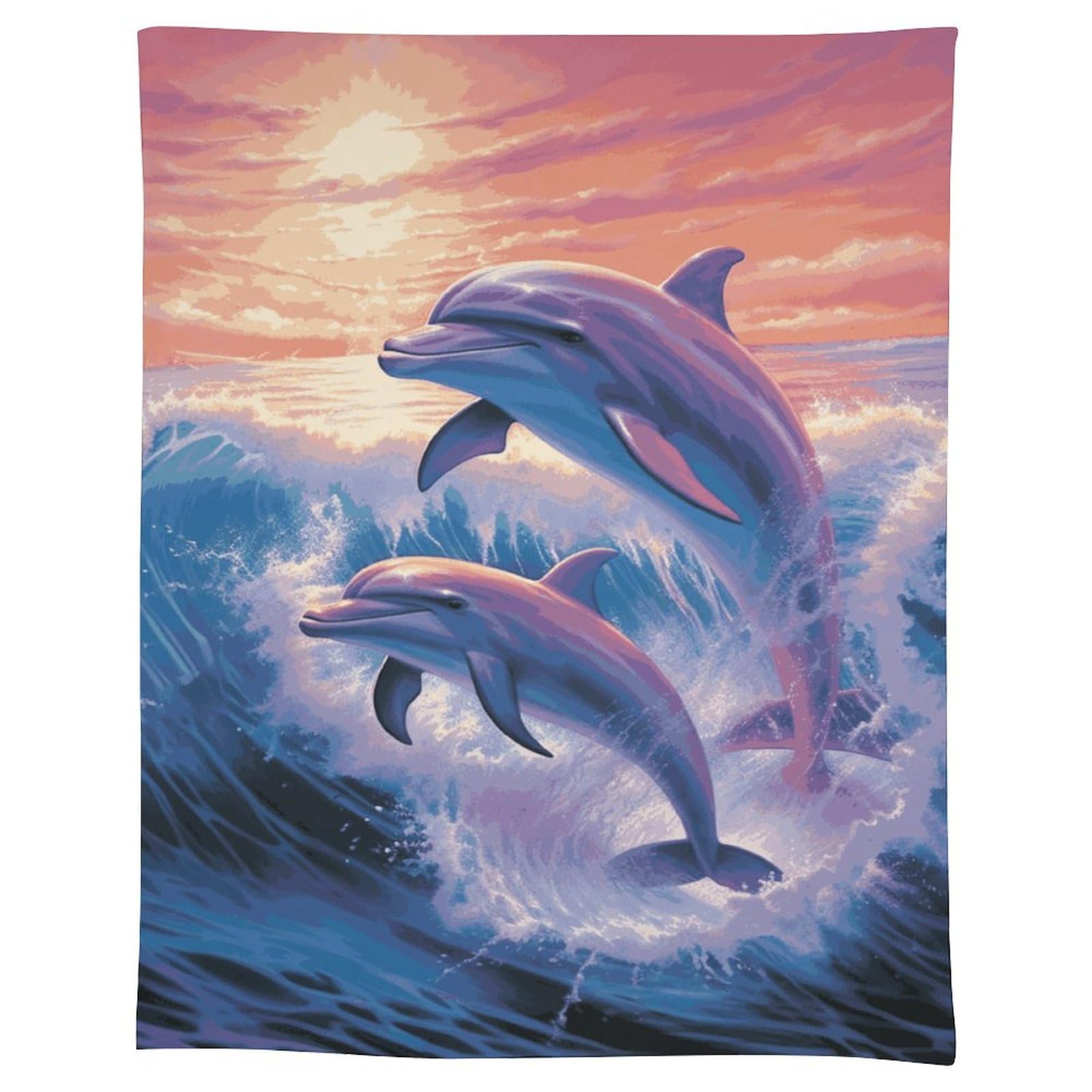 Nappe de table rectangulaire dauphins pour repas de famille