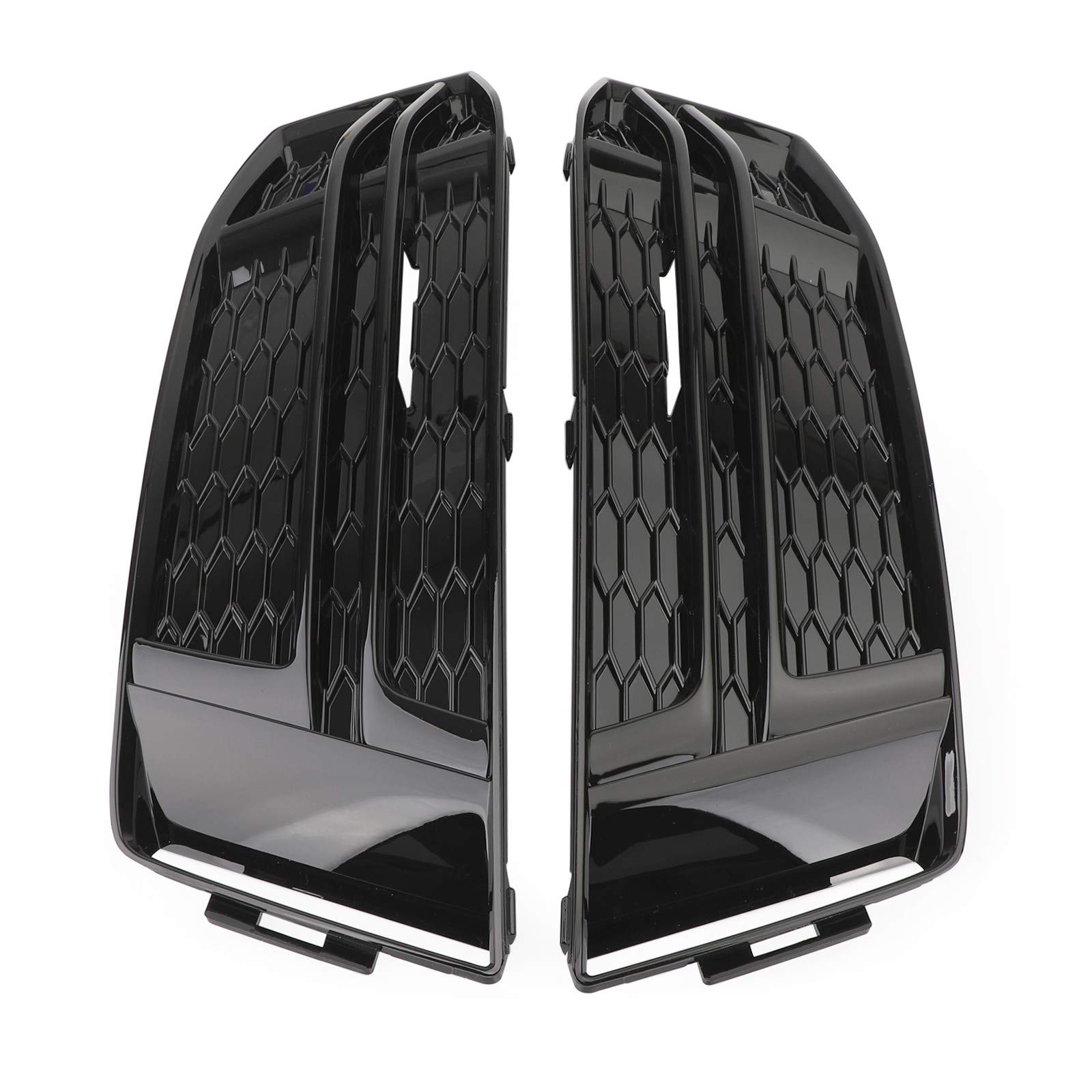Griglia paraurti anteriore Black Front Fog Light Cover Fit for AUDI A4 B9 S-LINE 2016-2018 Bumper Grille (No Logo)