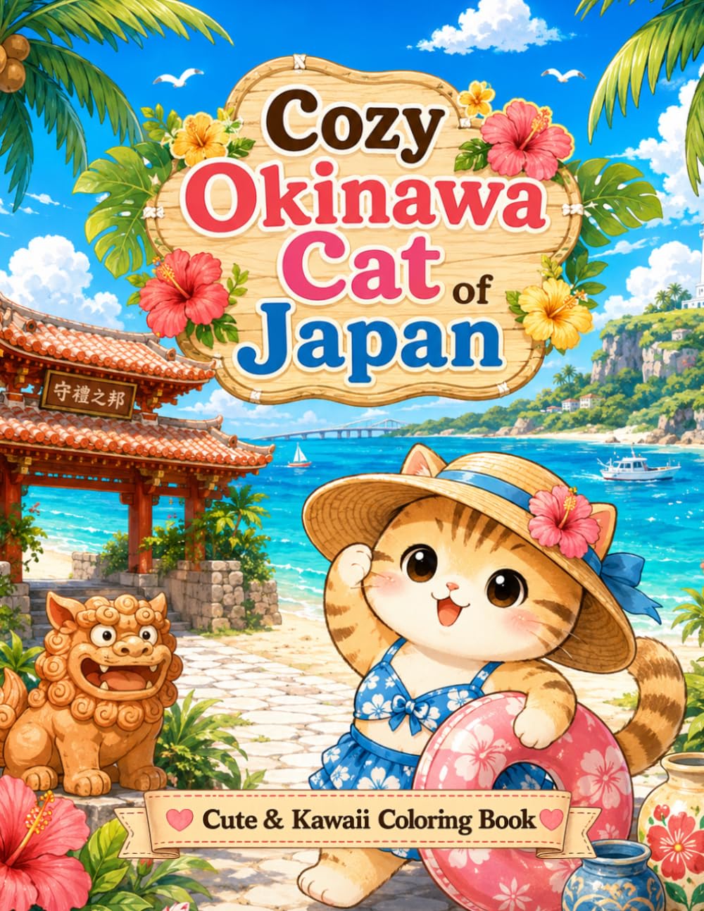 Cozy Okinawa Cat of Japan: Cute and Relaxing Okinawa Coloring Book Featuring Adorable Cats, Tropical Beaches, Island Scenery, and Japanese Culture (Cozy Cat of Japan)