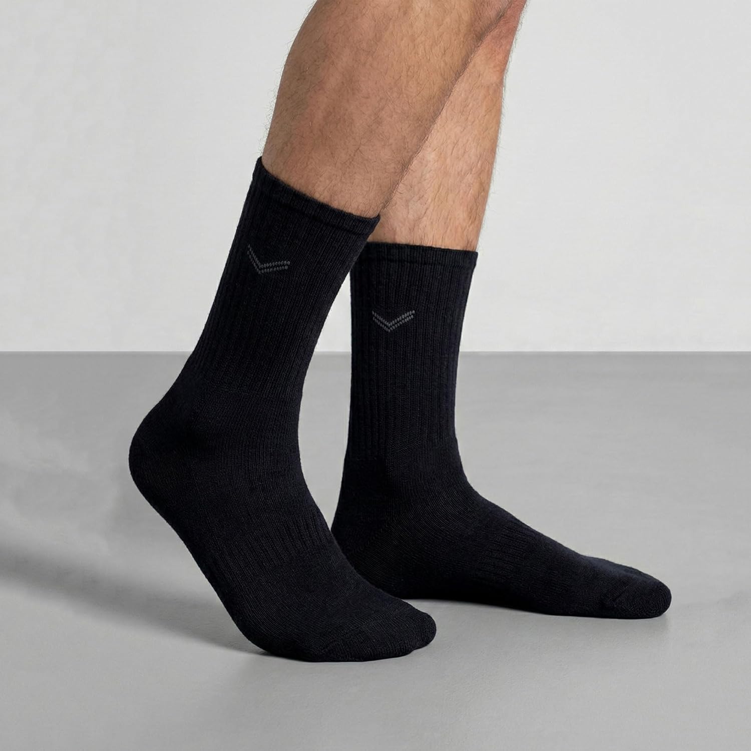 Bulusorganic Crew Socks, 3 Pair of 100% Organic Terry Cotton Socks, Compression for a Secure Fit, Reinforced Toe and Heel - Image 2