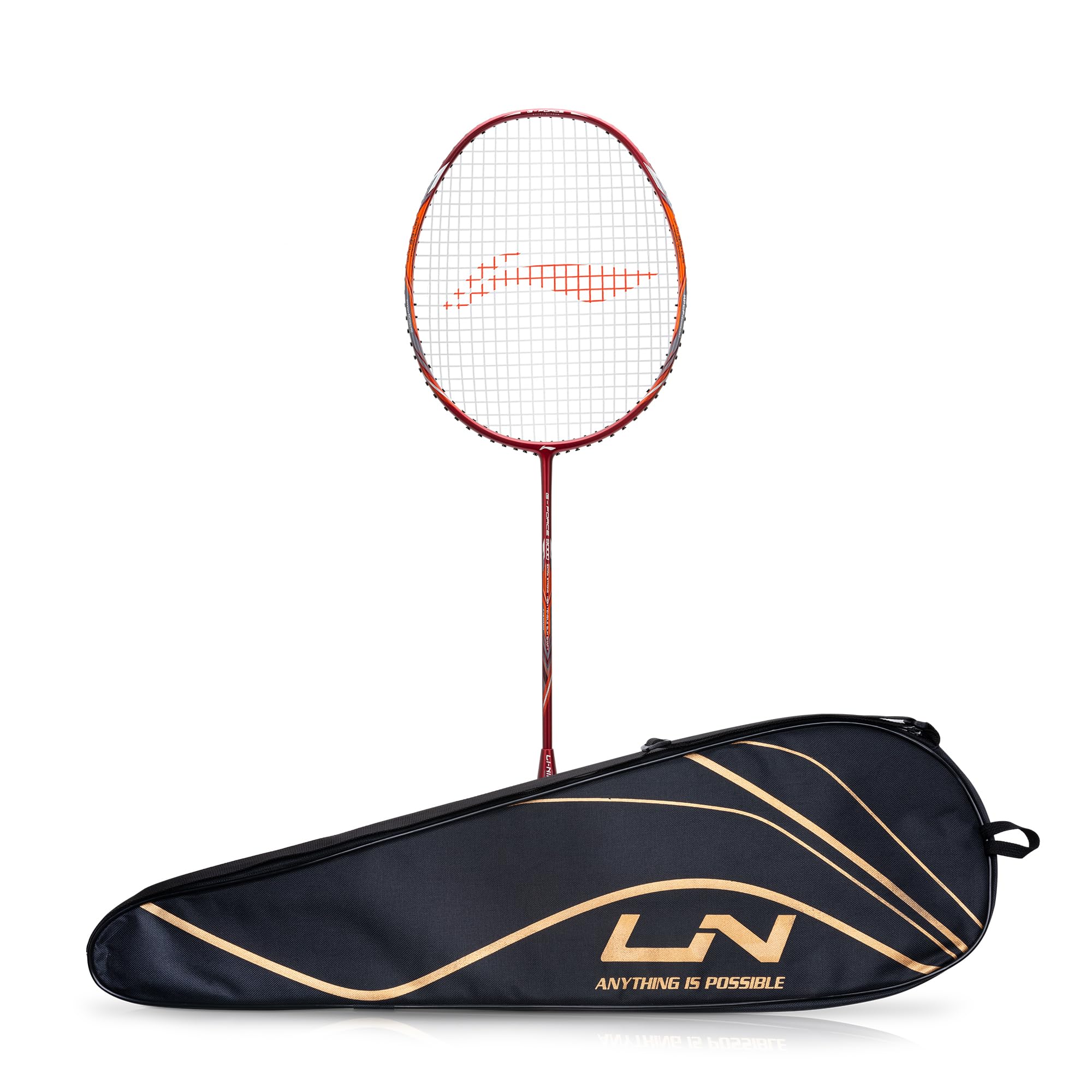 Li-Ning G-Force Extra Strong 9000 Carbon Fibre Strung(Red/Copper