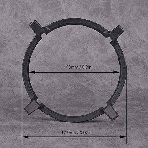Miniatura 2 de Wok de hierro fundido, estante de horno de hierro fundido, estante de cocina de gas, rejilla de estufa, soporte de soporte universal para olla de