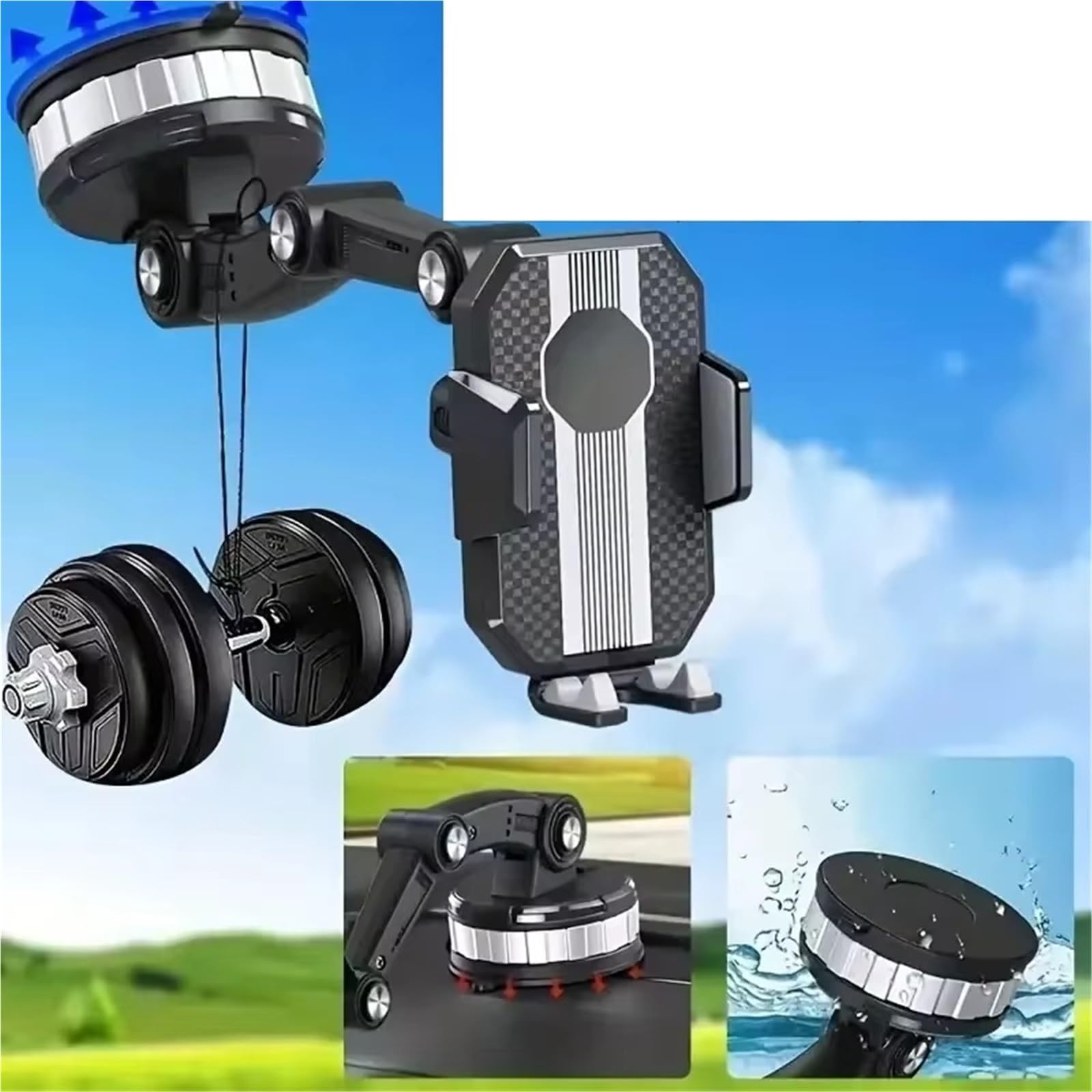 Per Xiaomi Universale Vivavoce Guida Auto Telefono Titolare 360 Rotazione Universale Auto Telefono Titolare Moblie Parabrezza Supporto Porta Cellulare Auto(VIKEFON)