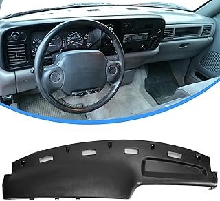 ECOTRIC Dash Replacement Compatible with 1994-1997 Dodge Ram 1500 2500 3500 Dashboard Cap Bezel Trucks Replace for Part Number 5EY72RC8 Black Top Panel Cover
