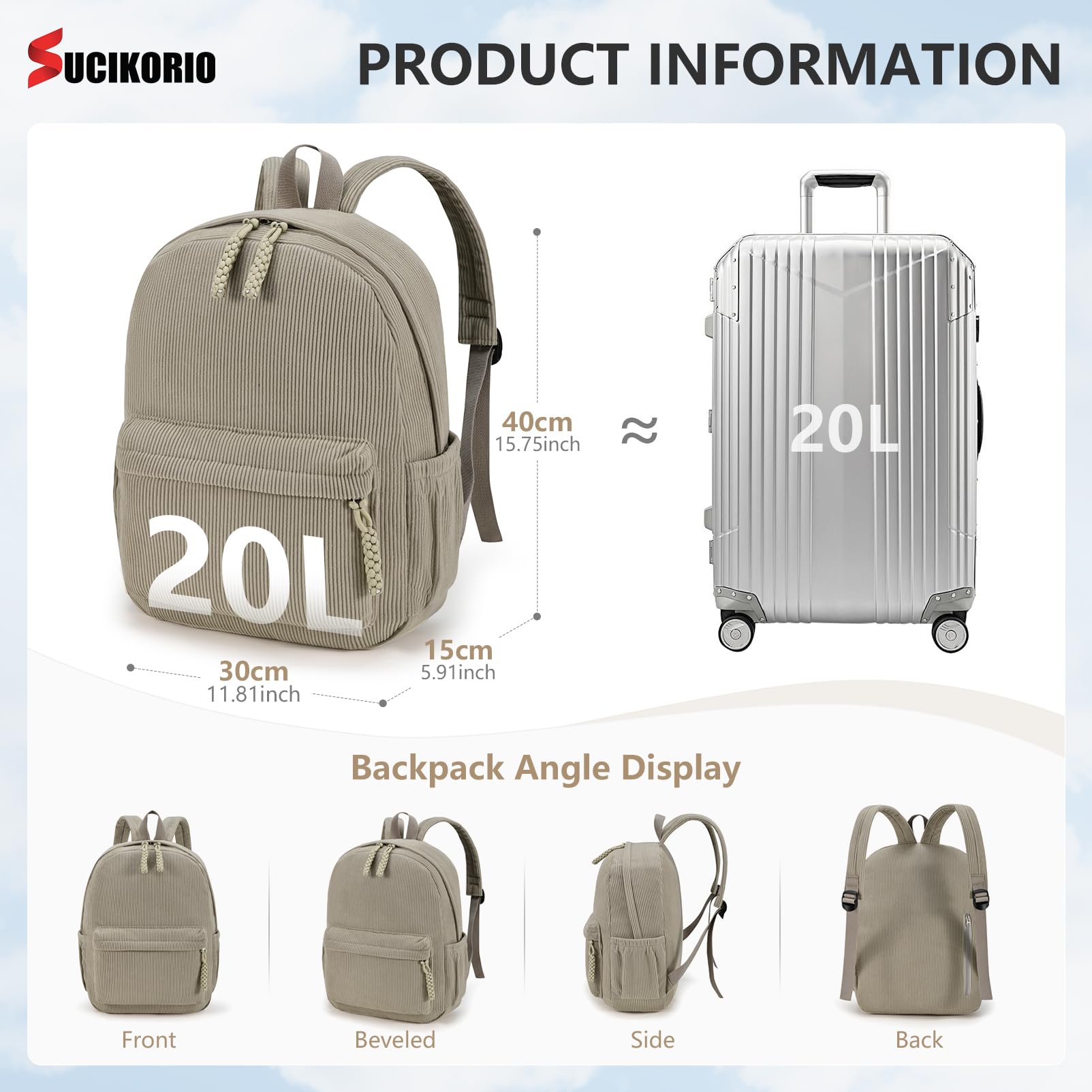 40x30x10cm Plecak Podróżny Dla Lufthansa, KLM, British Airways I Jet2, Bagaż Podręczny Do Podróży Lotniczych, Wodoodporna Torba Podręczna, Elegancki Plecak Do Codziennego Użytku, Unisex