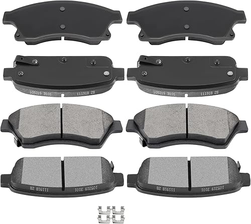 AUTOMUTO Juego de pastillas de freno de cerámica delanteras y traseras para Chevrolet Cruze 2011-2015, 2016 para Chevrolet Cruze Limited, 2013-2016