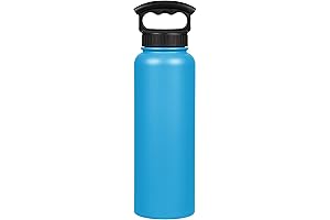 Fifty Fifty Water Bottle 64 Oz - Double Wall Vacuum Insulated, Leakproof, Wide Mouth