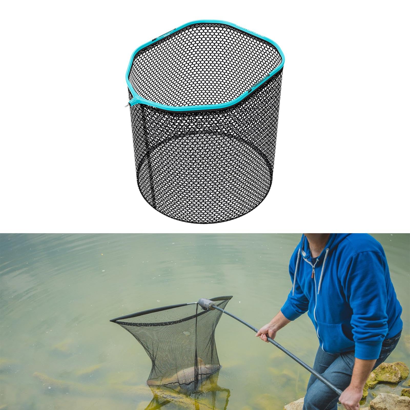 F Fityle Cabezal de Red de Pesca, Red de Pesca para Bagre Y Lubina, Accesorio de Repuesto, Equipo, Red de Pesca Ligera, Cabezal de Red de Pesca