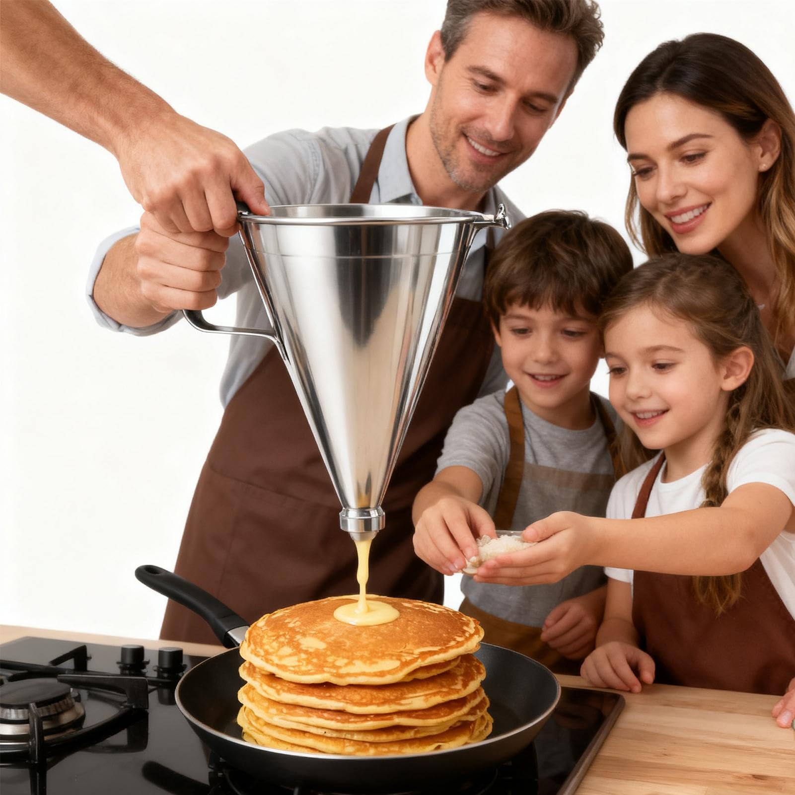 Dispenser da versare - Bicchiere da forno in acciaio da 1800 ml, strumento per porzioni di pasticceria | strumento per pasticceria al cioccolato per frittelle, muffin