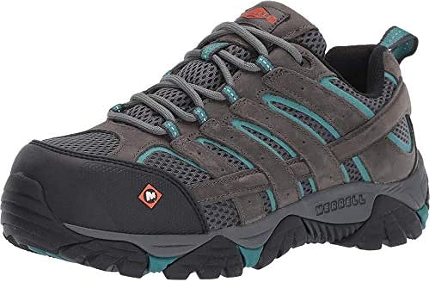 Merrell Women's Moab Vertex Vent Composite Toe Construction Shoe, Pewter, 5.5
