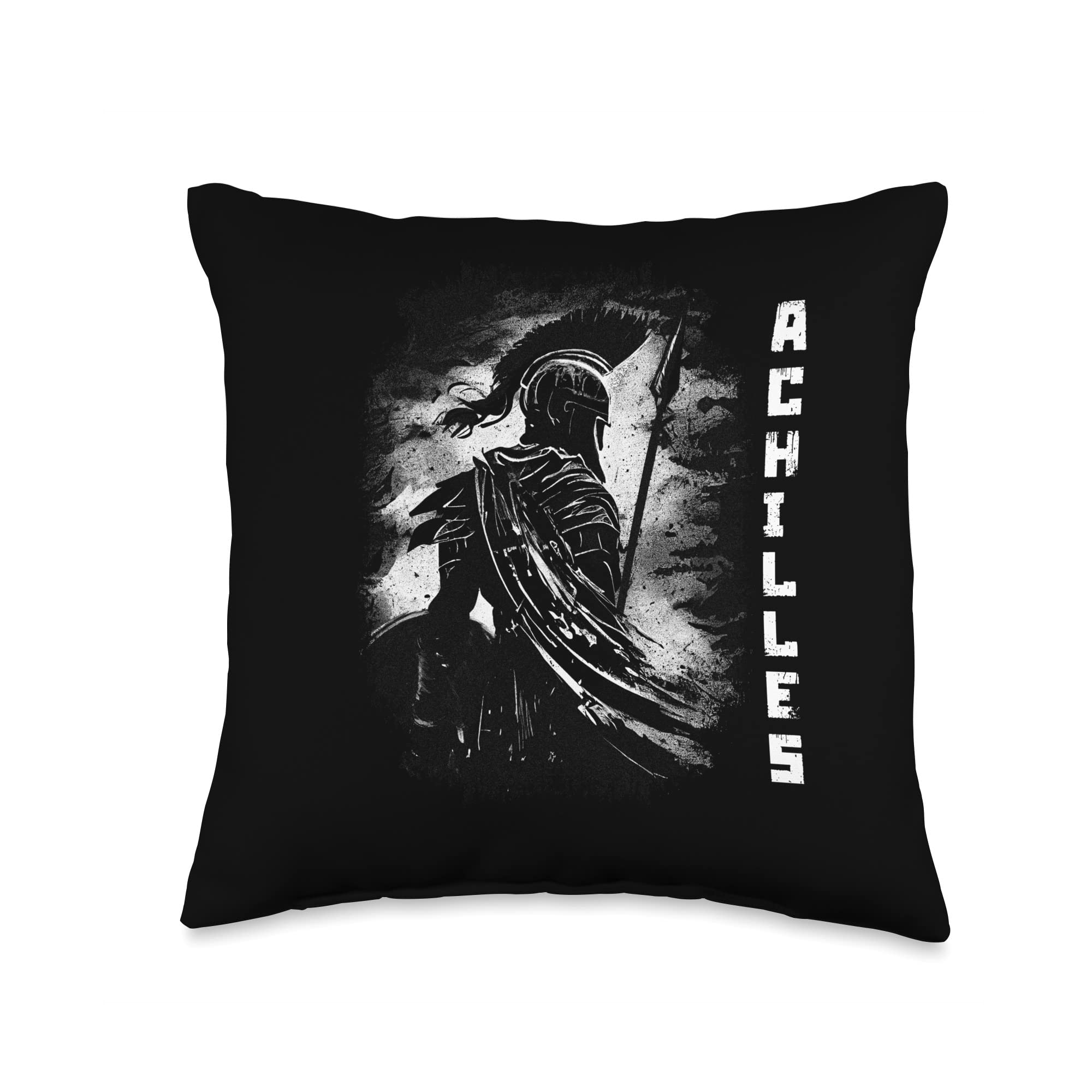 Achilles God of The Battle Greek Mythology Greece Throw Pillow, 16x16, Multicolor