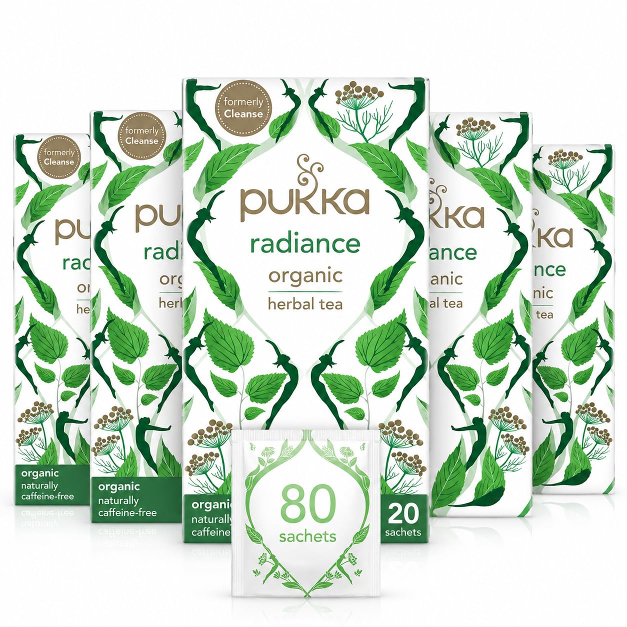 Pukka Herbs Radiance with Nettle, Peppermint & Fennel, 80 Tea Bags